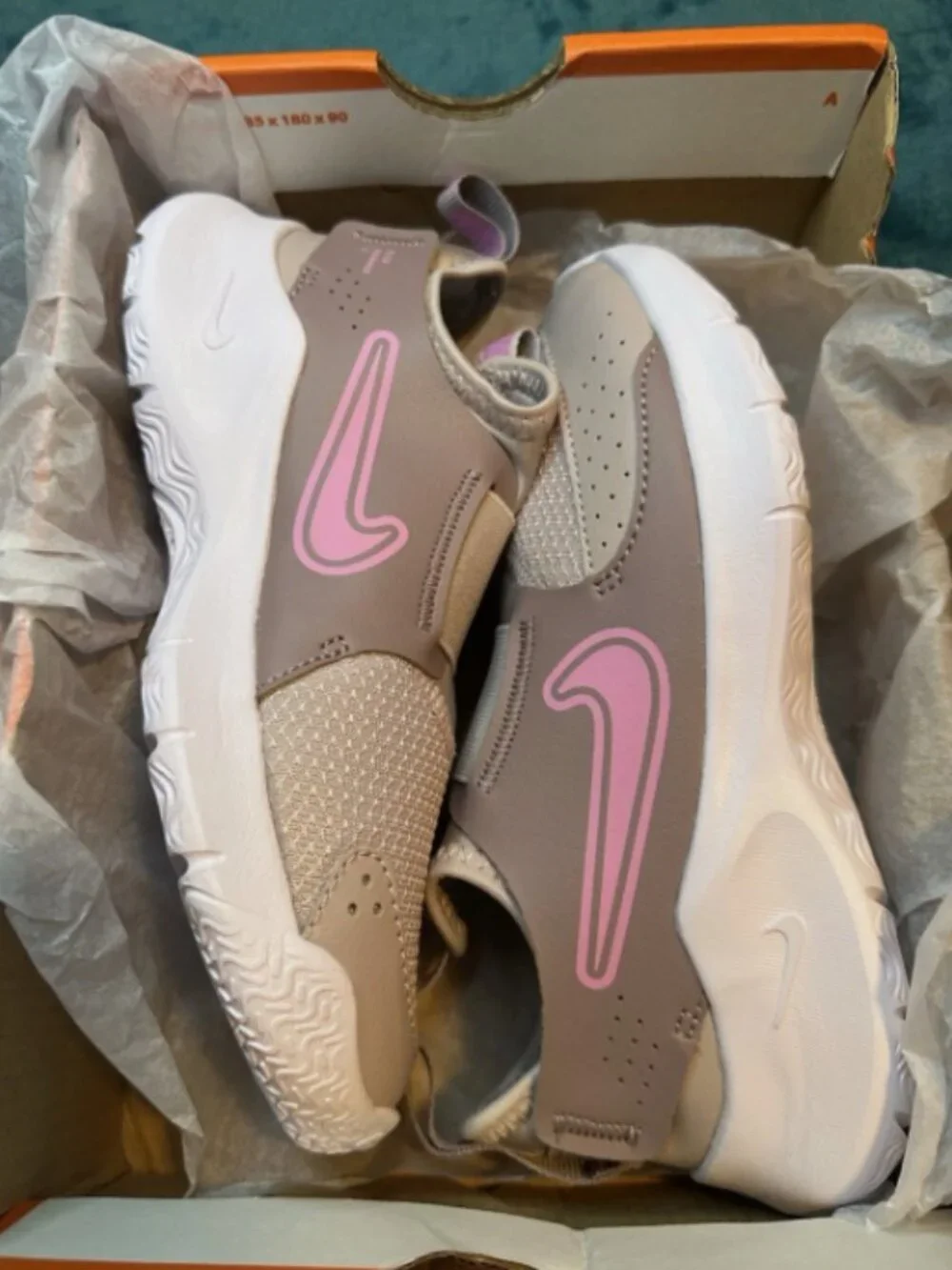 Nike Flex Runner 3 (PS) Gray/Pink/White Slip-On Kids US 13C